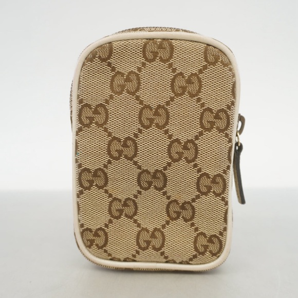 AUTH Gucci Super Mini pouch cigarette case beige tan supreme monogram canvas bag - Picture 6 of 6
